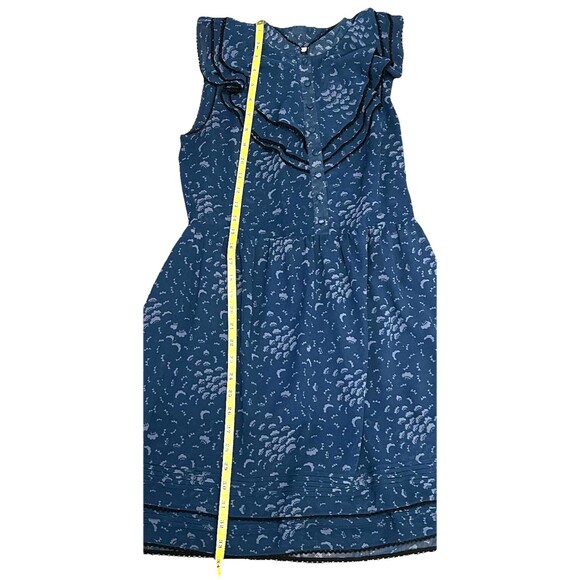 Kimchi Blue Urban Outfitters Women’s Blue Pattern Whimsical Ruffle Dress Size S - Picture 9 of 10